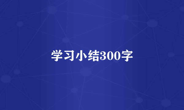 学习小结300字