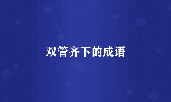 双管齐下的成语