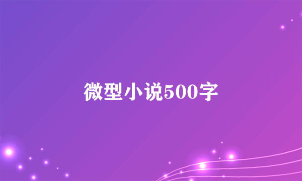 微型小说500字