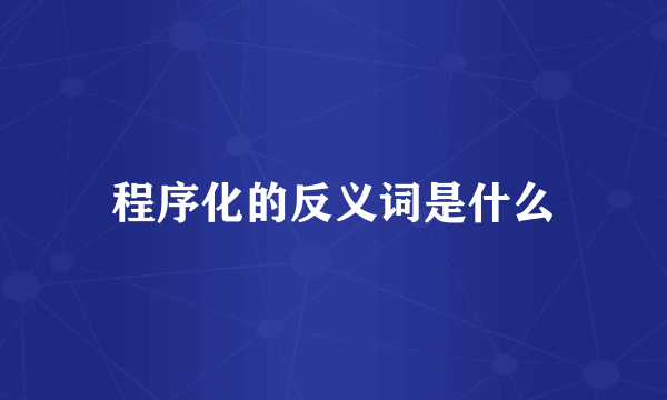 程序化的反义词是什么