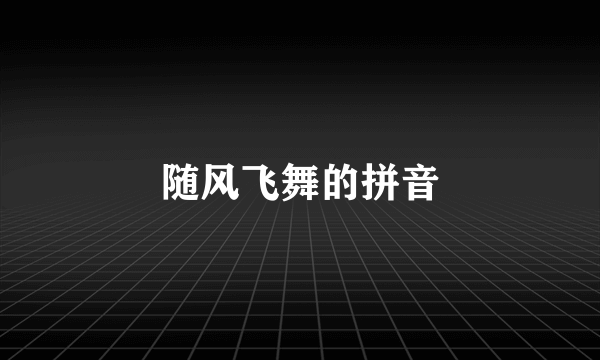 随风飞舞的拼音
