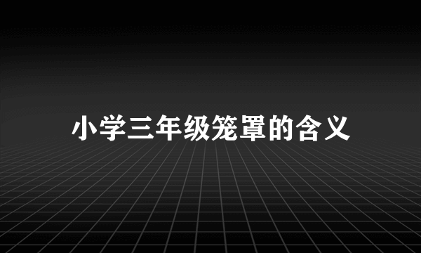 小学三年级笼罩的含义