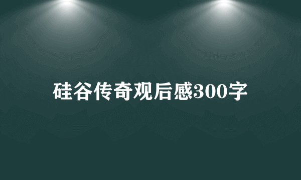 硅谷传奇观后感300字