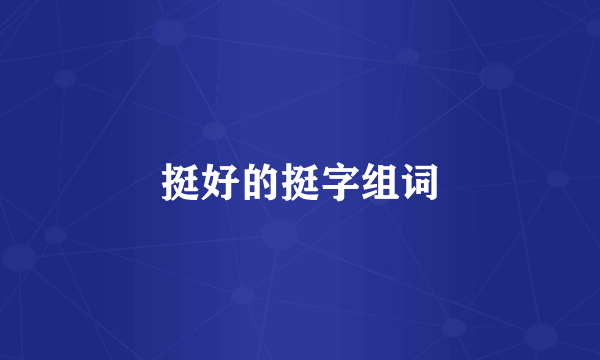 挺好的挺字组词