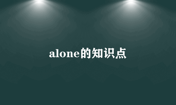 alone的知识点