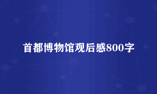 首都博物馆观后感800字