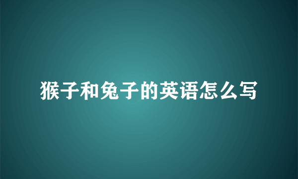 猴子和兔子的英语怎么写