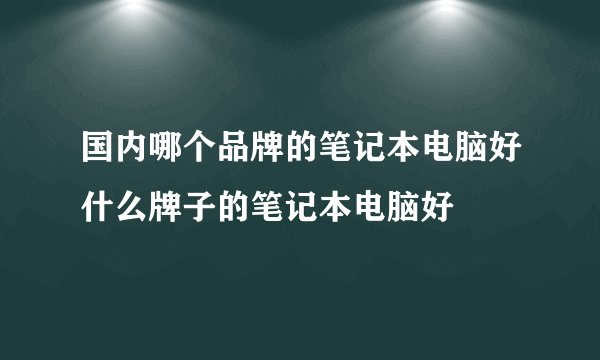 国内哪个品牌的笔记本电脑好什么牌子的笔记本电脑好