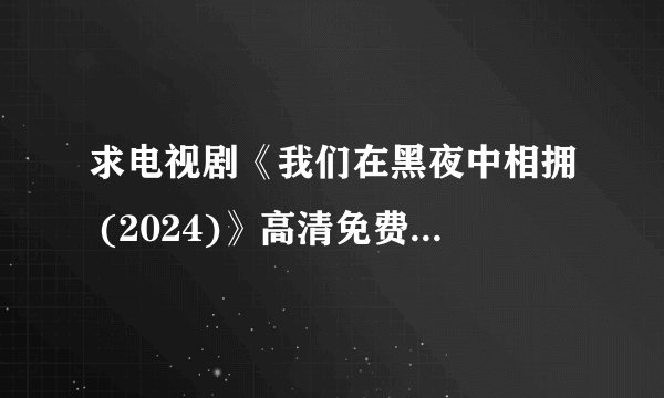 求电视剧《我们在黑夜中相拥 (2024)》高清免费在线观看百度网盘资源