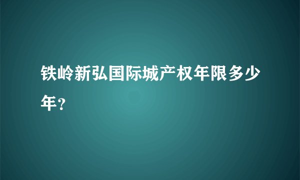 铁岭新弘国际城产权年限多少年？