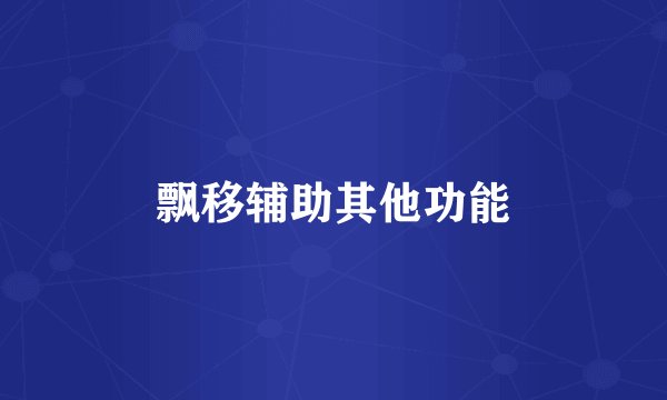飘移辅助其他功能