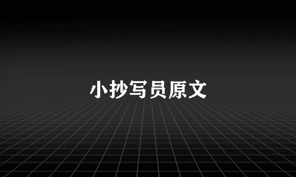 小抄写员原文