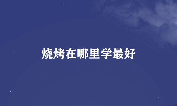 烧烤在哪里学最好
