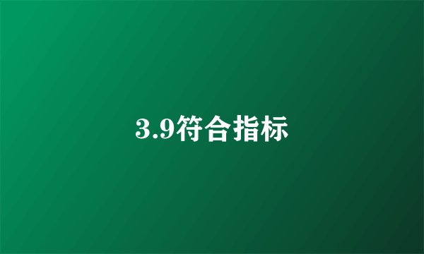 3.9符合指标