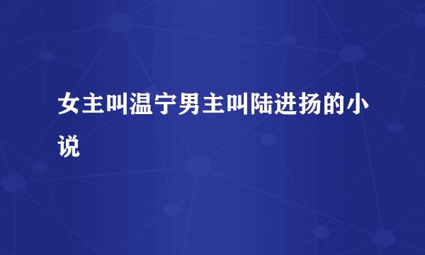 女主叫温宁男主叫陆进扬的小说