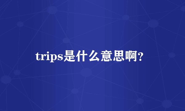 trips是什么意思啊？