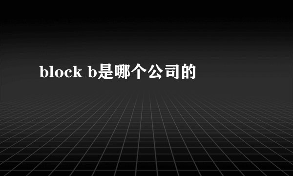 block b是哪个公司的