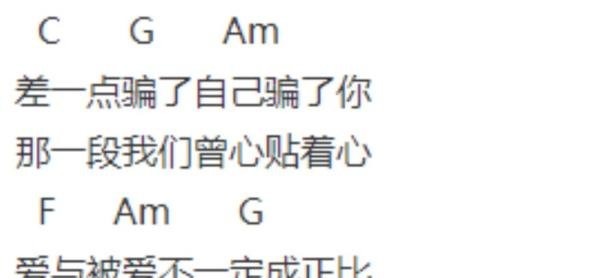 《可惜不是你》吉他谱