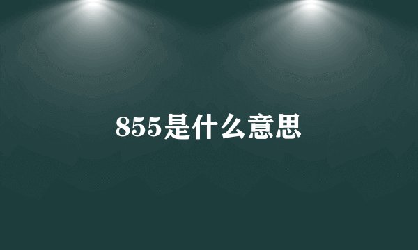 855是什么意思