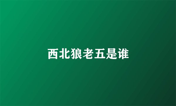 西北狼老五是谁