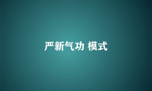 严新气功 模式