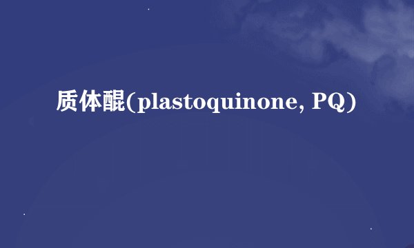 质体醌(plastoquinone, PQ)