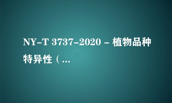 NY-T 3737-2020 - 植物品种特异性（可区别性）、一致 标准PDF全文在哪里可以下载？