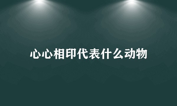 心心相印代表什么动物