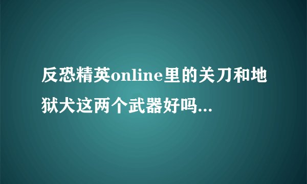 反恐精英online里的关刀和地狱犬这两个武器好吗？哪个更好？