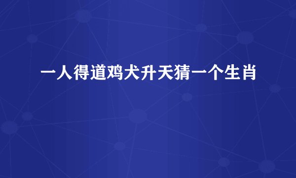 一人得道鸡犬升天猜一个生肖
