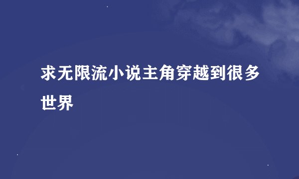 求无限流小说主角穿越到很多世界