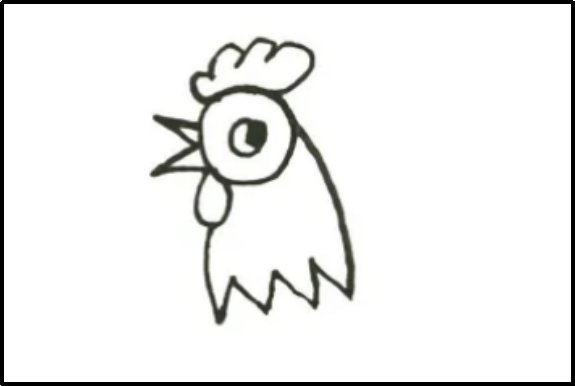 简笔公鸡的画法