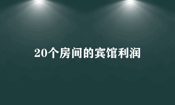 20个房间的宾馆利润
