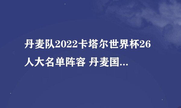 丹麦队2022卡塔尔世界杯26人大名单阵容 丹麦国家队明星球员