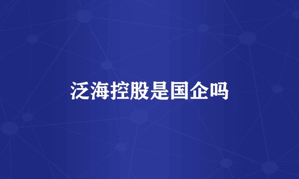 泛海控股是国企吗