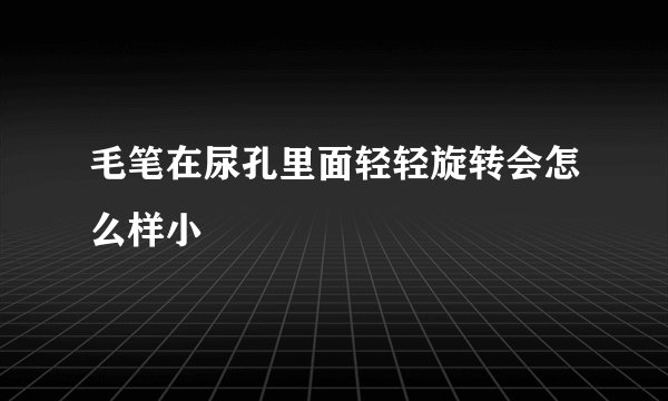 毛笔在尿孔里面轻轻旋转会怎么样小