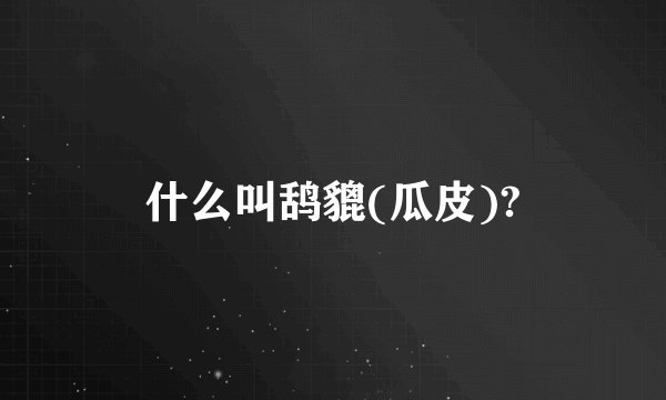什么叫鸹貔(瓜皮)?