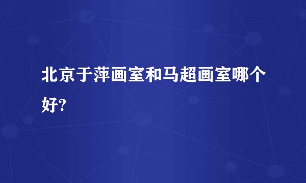 北京于萍画室和马超画室哪个好?