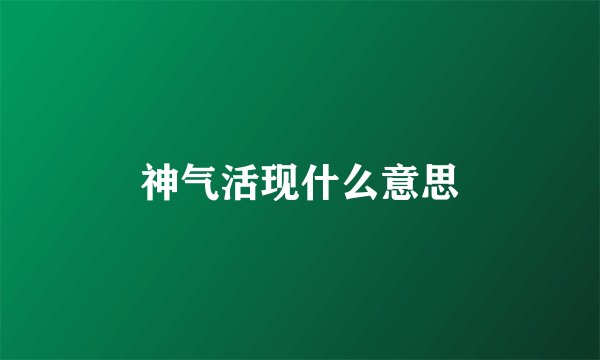 神气活现什么意思
