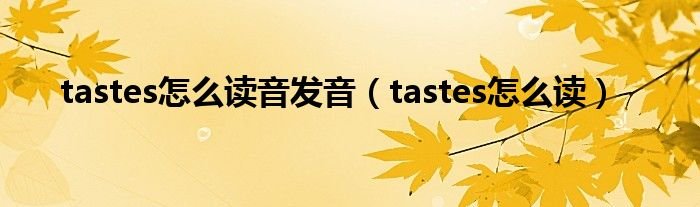 tastes怎么读音发音tastes怎么读