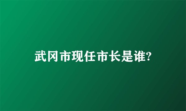 武冈市现任市长是谁?