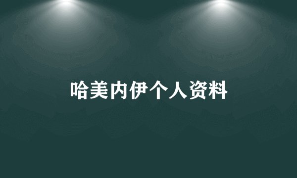 哈美内伊个人资料