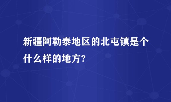 新疆阿勒泰地区的北屯镇是个什么样的地方?