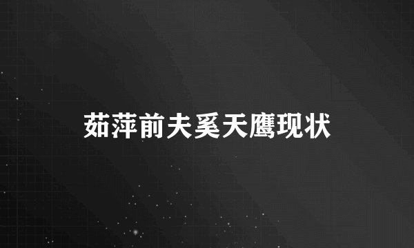 茹萍前夫奚天鹰现状