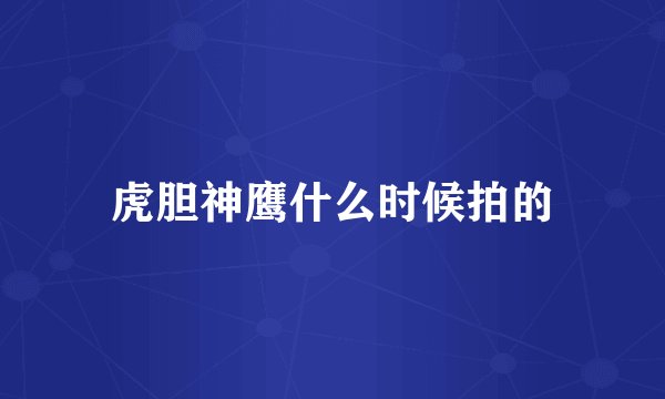 虎胆神鹰什么时候拍的