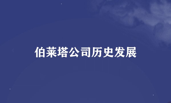 伯莱塔公司历史发展