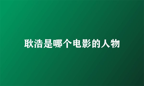 耿浩是哪个电影的人物