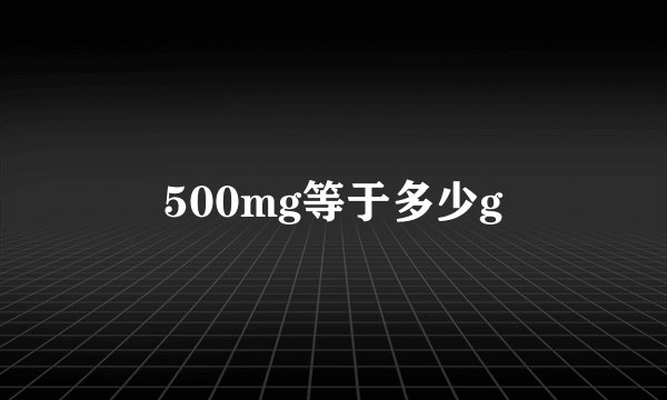 500mg等于多少g