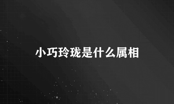 小巧玲珑是什么属相