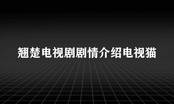 翘楚电视剧剧情介绍电视猫
